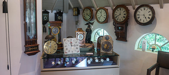 Showroom voor het kopen van klokken